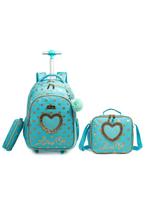 Kit Mochila Rodinha Escolar Infantil Feminina Menina - LEQUEEN