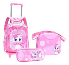 Kit Mochila Rodinha Escolar Infantil Menina Bolsa Reforçada Kit Mochila Rodinha Escolar Infantil Menina Bolsa Reforçada