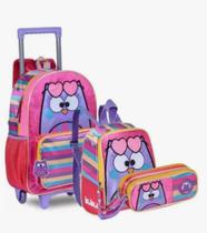 kit Mochila rodinha + Estojo E Lancheira Dona Coruja Bubu Bb23154k