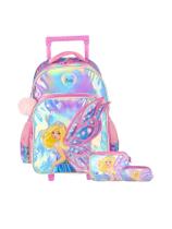 Kit Mochila Rodinha+Estojos Box E Triplo Barbie - Rosa