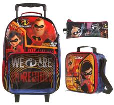 Kit Mochila Rodinha G Lancheira Estojo Os Incríveis Dermiwil 37433