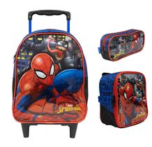 Kit Mochila Rodinha Homem Aranha com Lancheira Estojo 10670