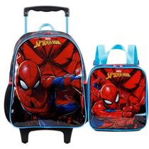 Kit Mochila Rodinha Homem Aranha Spiderman Xeryus Azul 11660