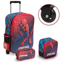 Kit Mochila Rodinha Infantil Homem Aranha Lancheira Térmica Kit Mochila Rodinha Infantil Homem Aranha Lancheira Térmica