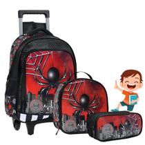 Kit Mochila Rodinha Infantil Masculino Grande Menino C/ Alça