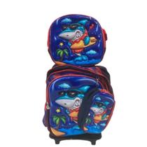 Kit Mochila Rodinha Infantil Menino Lancheira Térmica Estojo Organizador Kit Mochila Rodinha Infantil Menino Lancheira Térmica Estojo Organizador