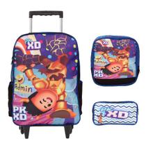 Kit Mochila Rodinha Infantil PK XD Juvenil Envio Imediato