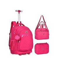 Kit Mochila Rodinha Juvenil Escolar Rb Rebecca Bonbon