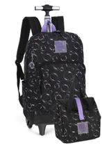 Kit Mochila Rodinha Juvenil Masculina Estampa Metalizada Up4You 46622 Kit Mochila Rodinha Juvenil Masculina Estampa Metalizada Up4You 46622