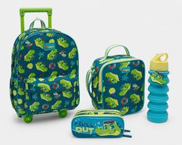 Kit mochila rodinha+lancheira+estojo+garrafa jacarelax puket Kit mochila rodinha+lancheira+estojo+garrafa jacarelax puket