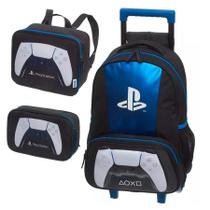 Kit Mochila Rodinha + Lancheira + Estojo Playstation Dual - Pacific