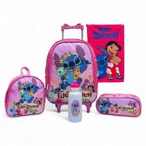 Kit Mochila Rodinha Lilo E Stitch Lancheira Térmica E Estojo Kit Mochila Rodinha Lilo E Stitch Lancheira Térmica E Estojo