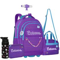 Kit Mochila Rodinha Luluca Juvenil + Lancheira + Estojo Clio