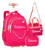 Kit Mochila Rodinha Luluca Youtuber Original Pandinha