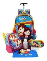 Kit Mochila Rodinha Maria Clara E Jp Com Lancheira E Estojo