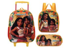 Kit Mochila Rodinha Moana Lancheira Estojo 2025 Original