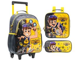 Kit Mochila Rodinha Natan Por Aí Lancheira Estojo 2026 Preto Natan Por Aí