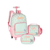 Kit Mochila Rodinha Stitch Angel Disney Lancheira Estojo Box Kit Mochila Rodinha Stitch Angel Disney Lancheira Estojo Box