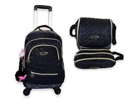 Kit Mochila Rodinhas 360 Com Lancheira Estojo Mc 4005 Rosa