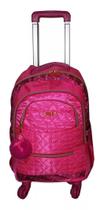 Kit Mochila Rodinhas 360 Com Lancheira Estojo Mc 4005 Rosa