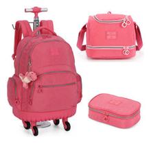 Kit Mochila Rodinhas 360 Crinkle Up4you C/ Chaveiro