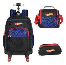 Kit Mochila Rodinhas 360 Porta Notebook Original Hot Wheels -