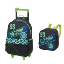 Kit Mochila Rodinhas com Alças e Lancheira Tigor T. Tigre