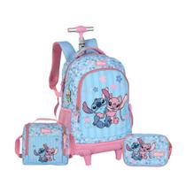 Kit Mochila Rodinhas Disney Stitch Personalizado Original 2026