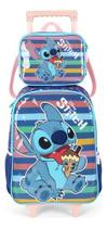 Kit Mochila Rodinhas E Alça Nas Costas Original Stitch