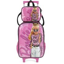 Kit Mochila Rodinhas e Lancheira Barbie by Luxcel Ref.39102 Kit Mochila Rodinhas e Lancheira Barbie by Luxcel Ref.39102