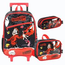 Kit Mochila Rodinhas ENALDINHO Luxcel IC42222 Preto