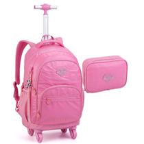 Kit Mochila Rodinhas Estojo Feminina Matelassê ColorUp Kit Mochila Rodinhas Estojo Feminina Matelassê ColorUp