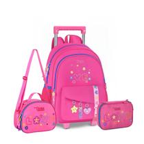 Kit Mochila Rodinhas Estojo Lancheira Youtuber Cacau Haxkar Kit Mochila Rodinhas Estojo Lancheira Youtuber Cacau Haxkar