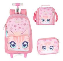 Kit Mochila Rodinhas Gato Coelho Unicórnio Up4you Original