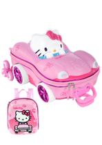 Kit Mochila Rodinhas Hello Kitty Carro Lancheira Escolar 3D Kit Mochila Rodinhas Hello Kitty Carro Lancheira Escolar 3D