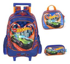 Kit Mochila Rodinhas Hot Wheels Monster Trucks Kit Mochila Rodinhas Hot Wheels Monster Trucks