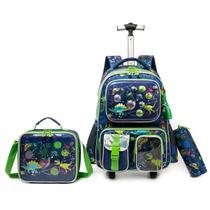 Kit Mochila Rodinhas Infantil Escolar Menina Reforçada Kit Mochila Rodinhas Infantil Escolar Menina Reforçada