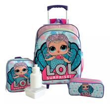 Kit Mochila Rodinhas Infantil Menina Escolar Lol Sereia M F5