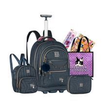 Kit Mochila Rodinhas Jeans Juvenil Rebecca Bonbon Original 2026 Kit Mochila Rodinhas Jeans Juvenil Rebecca Bonbon Original 2026