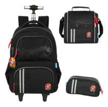 Kit Mochila Rodinhas Juvenil Coleção Hot Wheels Skate - Luxcel