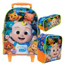 Kit Mochila Rodinhas Lancheira e Estojo COCOMELON X2 Xeryus Kit Mochila Rodinhas Lancheira e Estojo COCOMELON X2 Xeryus