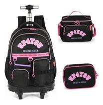 Kit Mochila Rodinhas Lancheira E Estojo Up4You