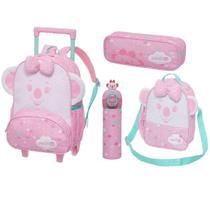 Kit Mochila Rodinhas Lancheira Garrafa Térmica Estojo Lilica Ripilica Happy Sky Pacific Kit Mochila Rodinhas Lancheira Garrafa Térmica Estojo Lilica Ripilica Happy Sky Pacific