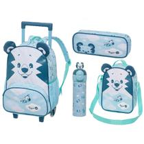 Kit Mochila Rodinhas Lancheira Garrafa Térmica Estojo Tigor T Tigre Happy Pilot Pacific Kit Mochila Rodinhas Lancheira Garrafa Térmica Estojo Tigor T Tigre Happy Pilot Pacific
