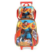 Kit Mochila Rodinhas Lancheira Luxcel Avengers Dr Estranho Kit Mochila Rodinhas Lancheira Luxcel Avengers Dr Estranho