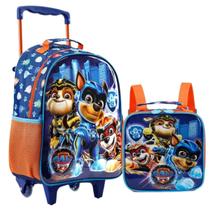 Kit Mochila Rodinhas Lancheira Patrulha Canina Infantil Escolar Xeryus Kit Mochila Rodinhas Lancheira Patrulha Canina Infantil Escolar Xeryus
