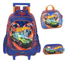 Kit Mochila Rodinhas Original Hot Wheels Monster Trucks