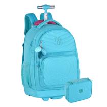 Kit Mochila Rodinhas Rebecca Bonbon Com Estojo Box - Verde