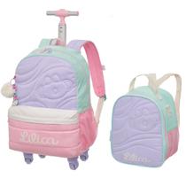 KIt Mochila Rodinhas Tubo 360º Lancheira Térmica Lilica Ripilica Lovit Creamy Pacific KIt Mochila Rodinhas Tubo 360º Lancheira Térmica Lilica Ripilica Lovit Creamy Pacific