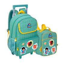 Kit Mochila Rodinhas Verde Três Palavrinhas Original 2026 Kit Mochila Rodinhas Verde Três Palavrinhas Original 2026